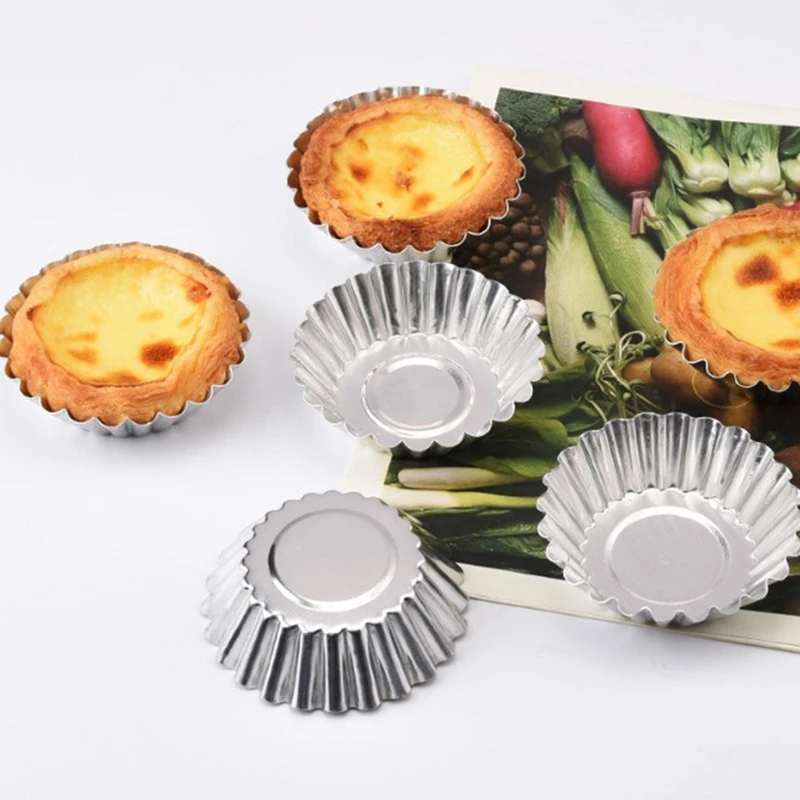 100 шт./лот бумажные стаканчики для кексов форма яиц алюминиевая печенья торта
