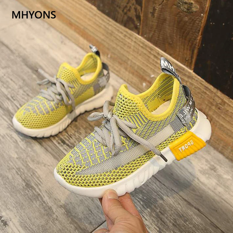 Детские сетчатые дышащие детские кроссовки MHYONS повседневная спортивная обувь