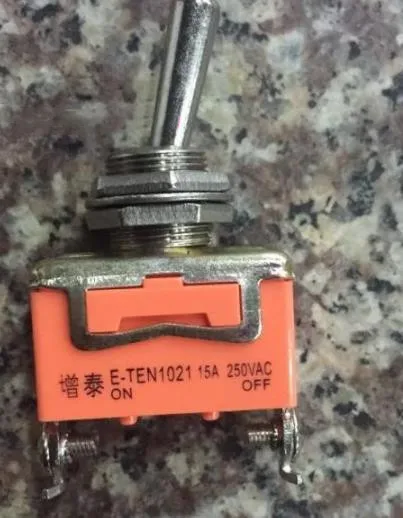 

10PCS E-TEN1021 ON-OFF Toggle Switch 2pins 15A 250VAC Power Switch Rocker Switch