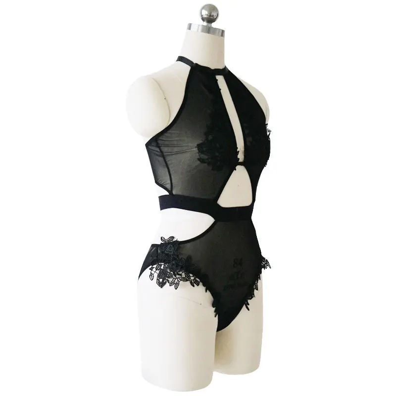 Боди для взрослых сексуальный комбинезон кружевная Женская одежда прозрачное