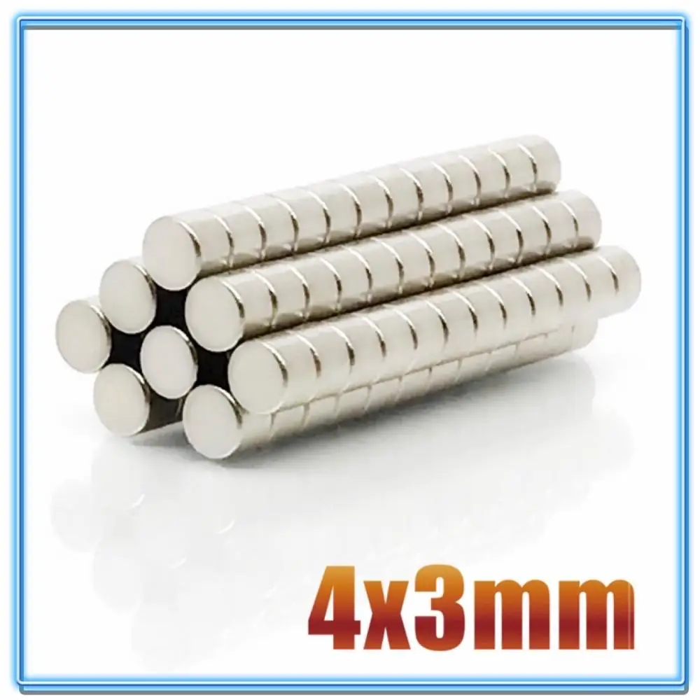 100 ~ 500 шт N35 Круглый магнит 4x1 5 4x2 4x3 4x10 неодимовый постоянный NdFeB супер сильные