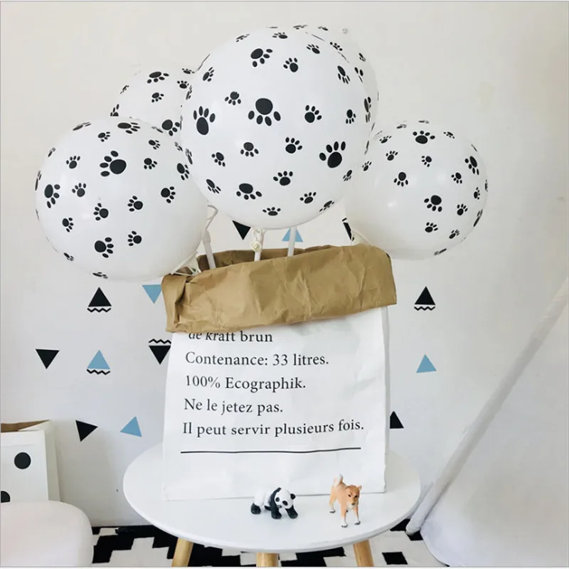 10pcs/Lot 12Inch Paws Print Dog Party Latex Balloons Kids Birthday Gift Baby Shower Pet Toys Christmas Decoration Globos - купить по