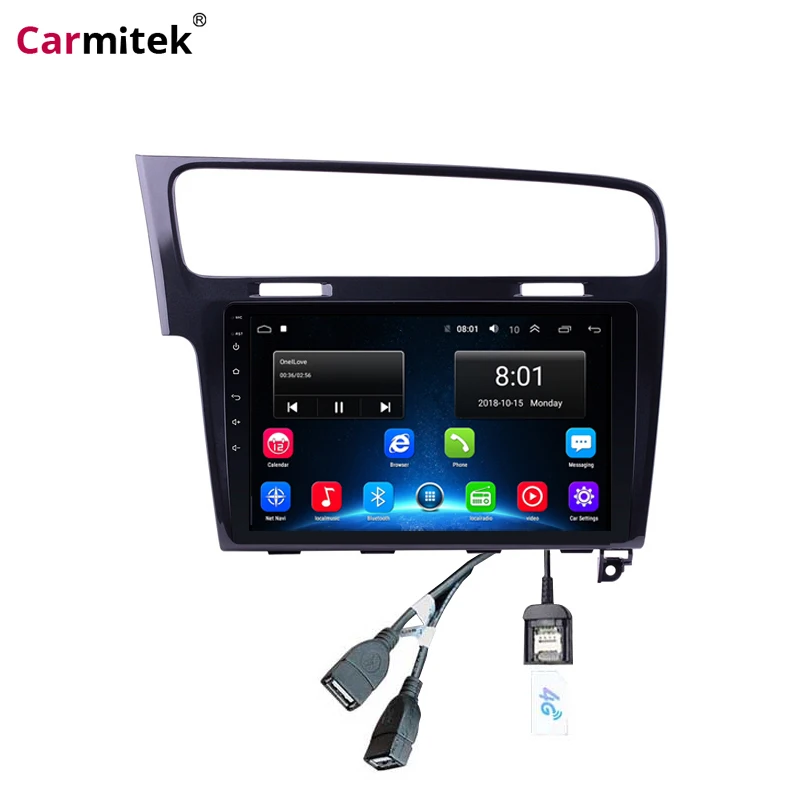 Автомагнитола на Android 9 для VW/Volkswagen/Golf 7 GPS Восьмиядерный процессор ОЗУ 4 Гб ПЗУ 64 ГБ