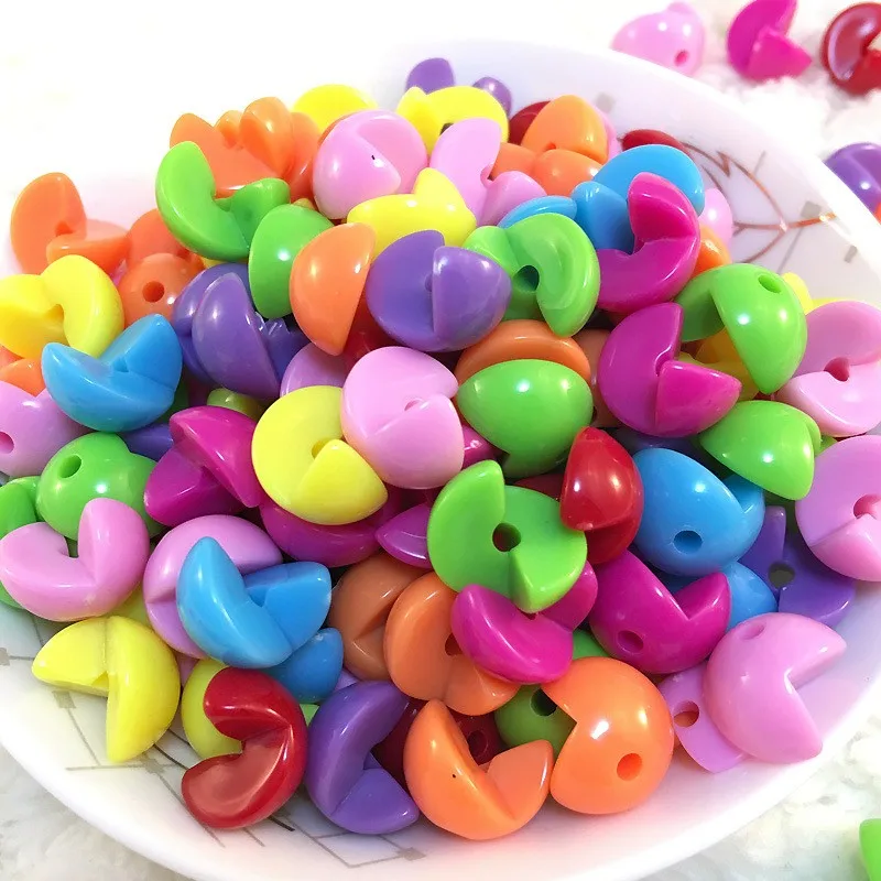 

30Pcs 12mm Mixed Color Children's Manual Acrylic Beads For Jewelry Making DIY Necklace Bracelet Accessories