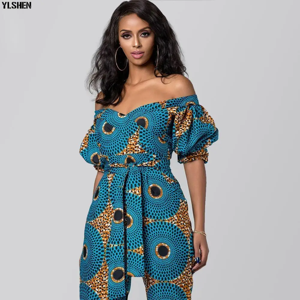 Женская одежда в африканском стиле Dashiki платье-комбинезон с традиционным принтом
