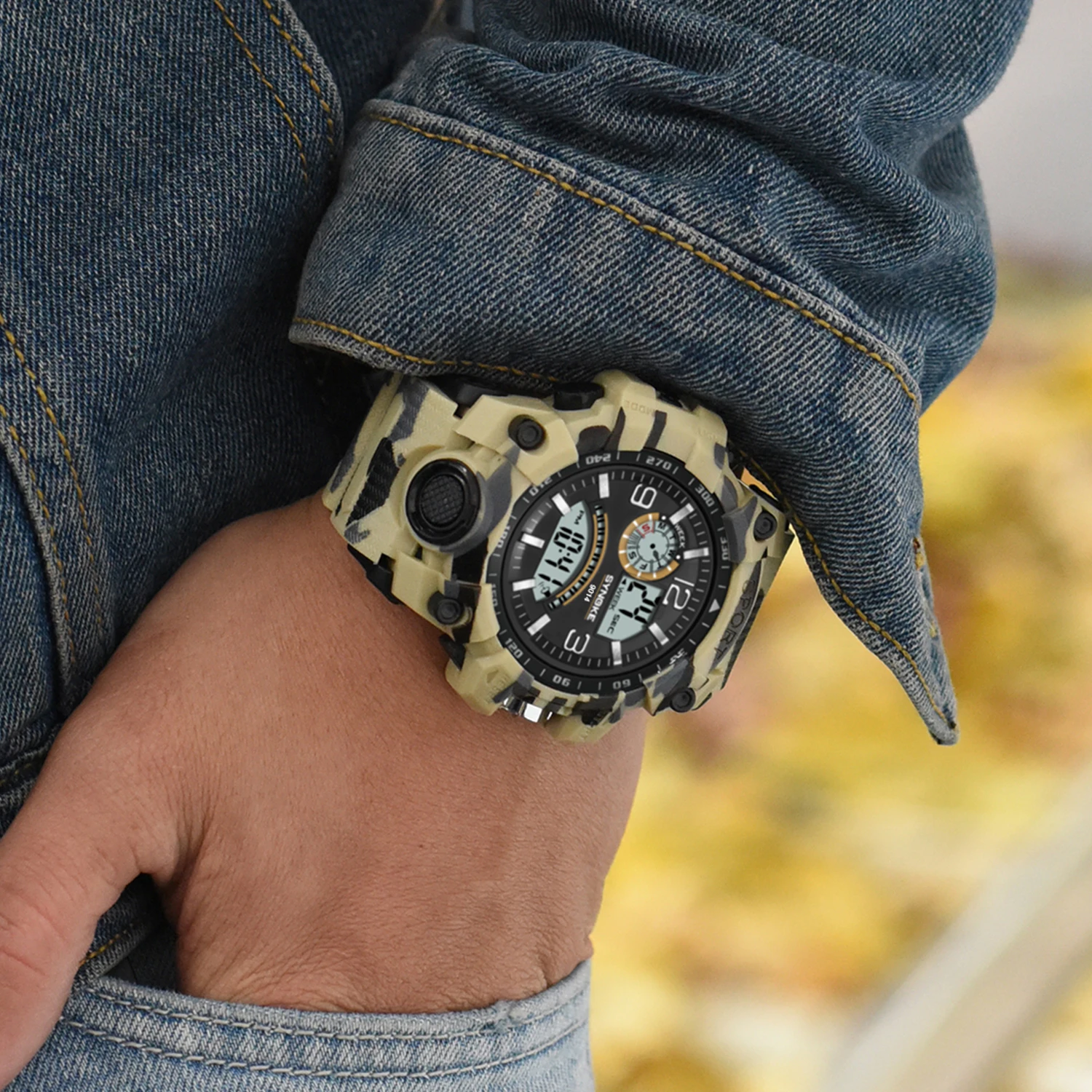 

Mens Watches Sports Watch Waterproof g Style SYNOKE Shock TOP Brand Luxury Camouflage Military Digital Watch Male montre homme