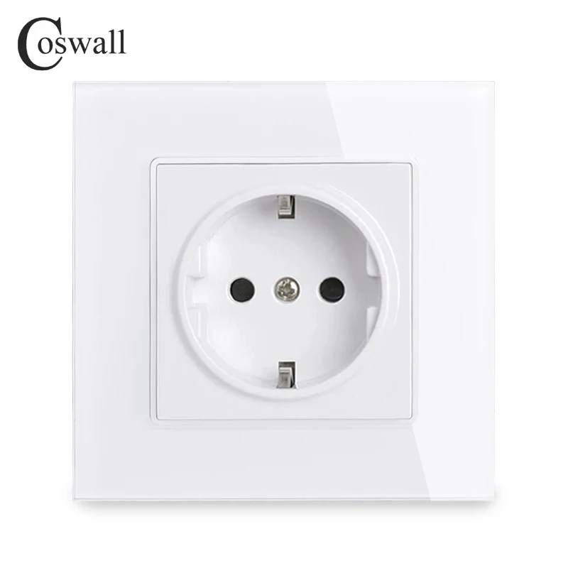 

COSWALL настенная розетка с USB, стеклянная панель