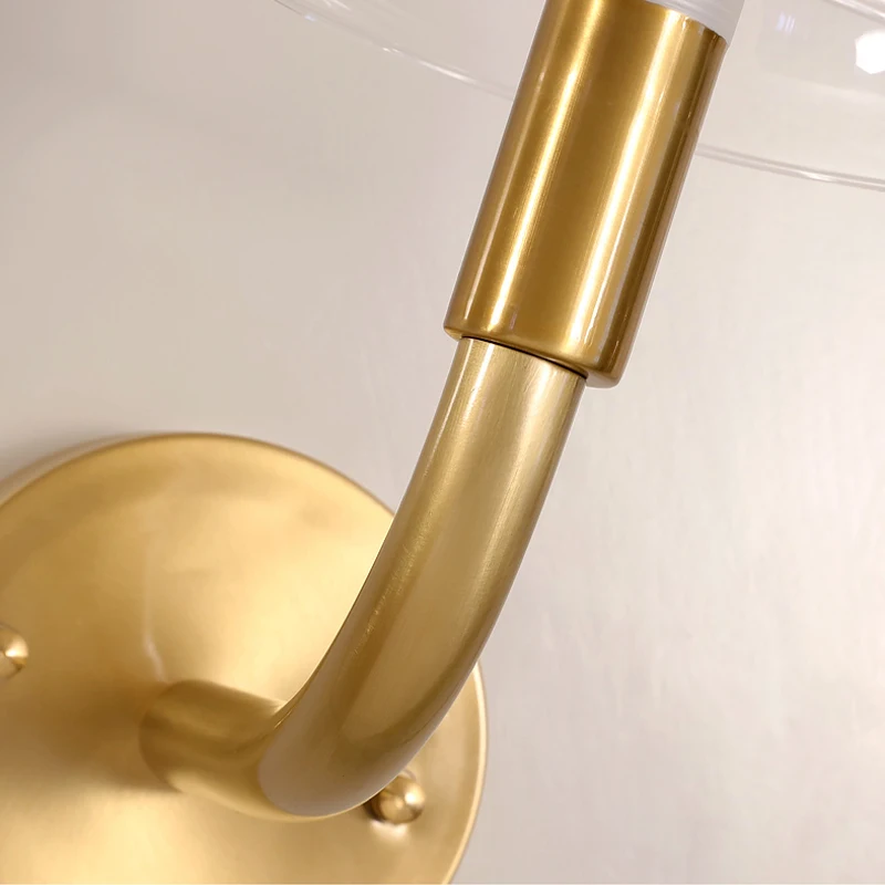 Jmzm медная настенная лампа Грибное стекло прикроватный абажур для спальни в