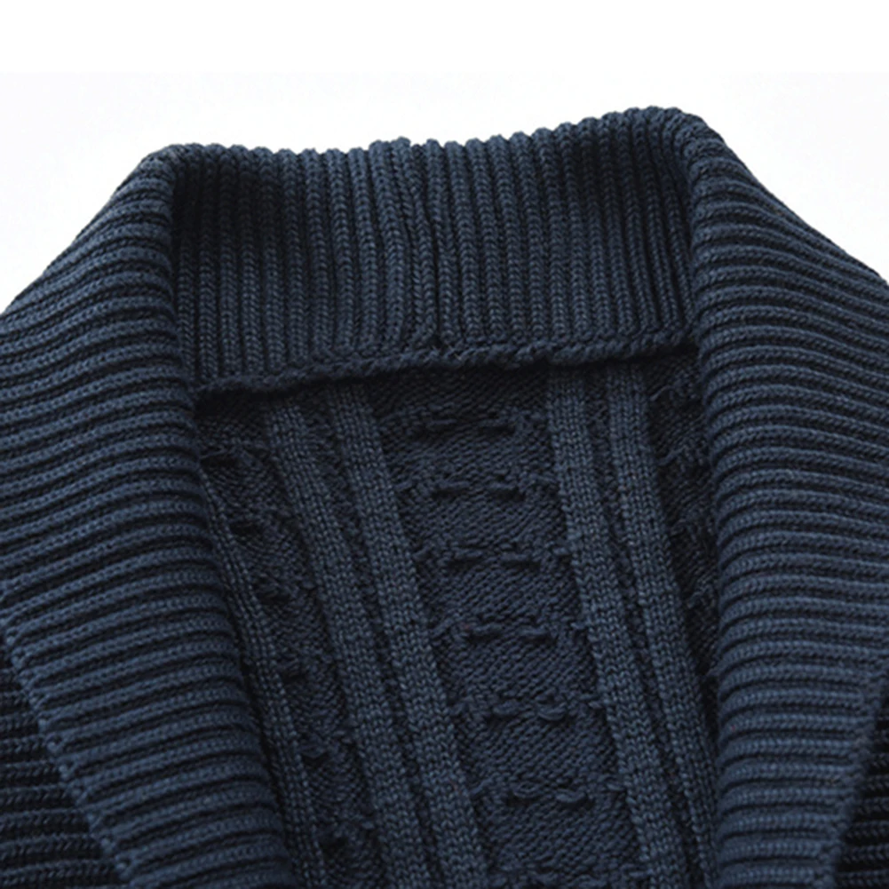 Мужской Повседневный Кардиган размера плюс с длинным рукавом и отложным