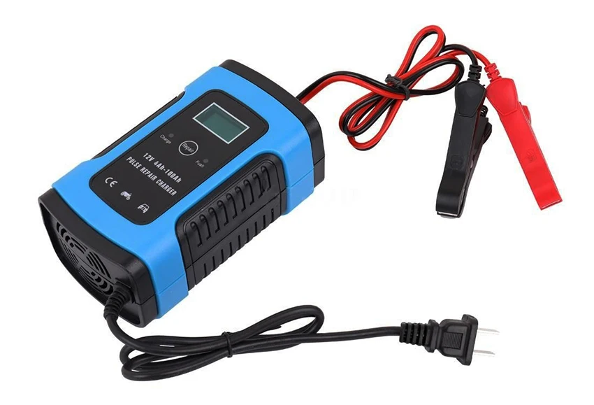 12 V 6A ЖК-дисплей смарт-адаптер для быстрого автомобильного Батарея Зарядное устройство для авто свинцово-кислотная аккумуляторная коллоидная батарея интеллигентая(ый) зарядки 12 вольт 6 A AMP