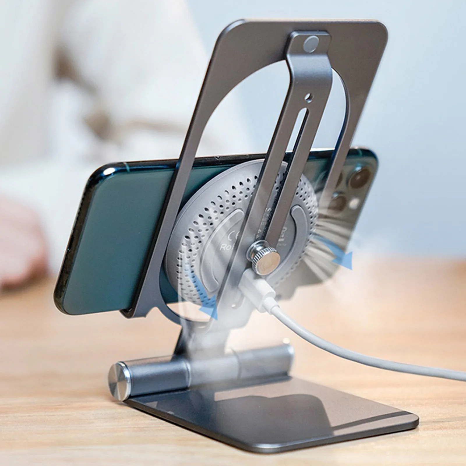 

15W Wireless Charger Stand Support Qi Wireless Charging Compatible with iPhone Android Devices Angle Adjustable