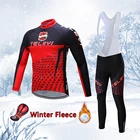 Зимняя Теплая Флисовая Мужская одежда для велоспорта, комплект с нагрудником 2022, теплая велосипедная футболка, спортивная одежда для велосипеда, платье для Майо, костюм для горного велосипеда, мужской комплект