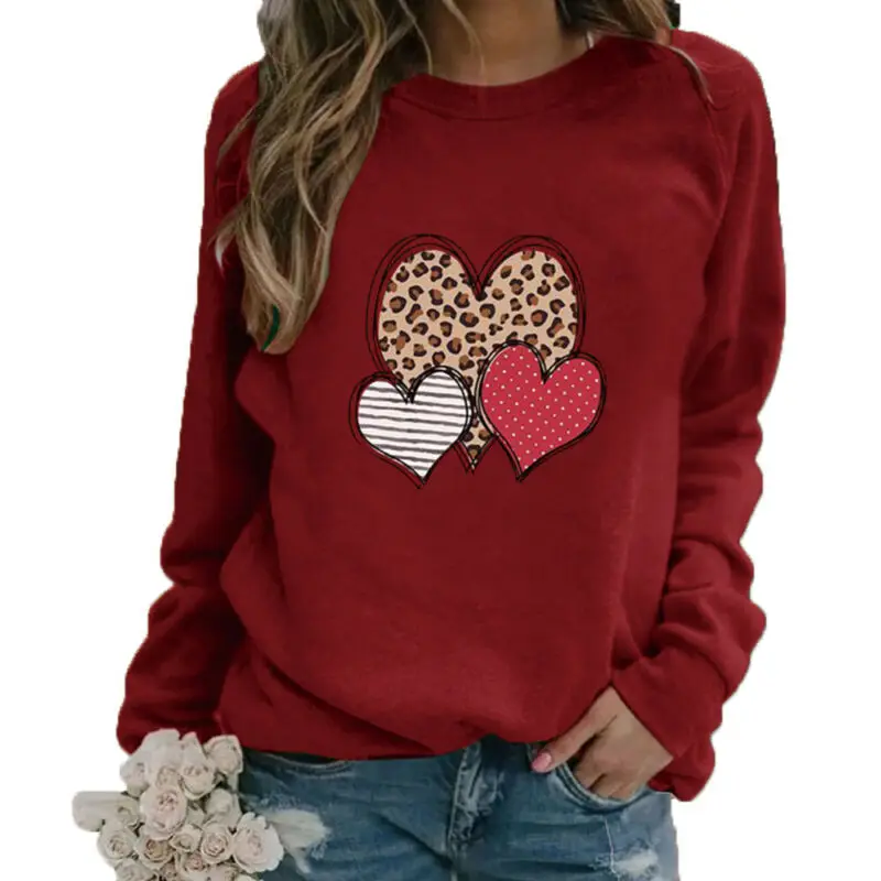 

Women Long Sleeve Printed Love T-shirt Casual Blouse Pullover Blouse Tops Tunic