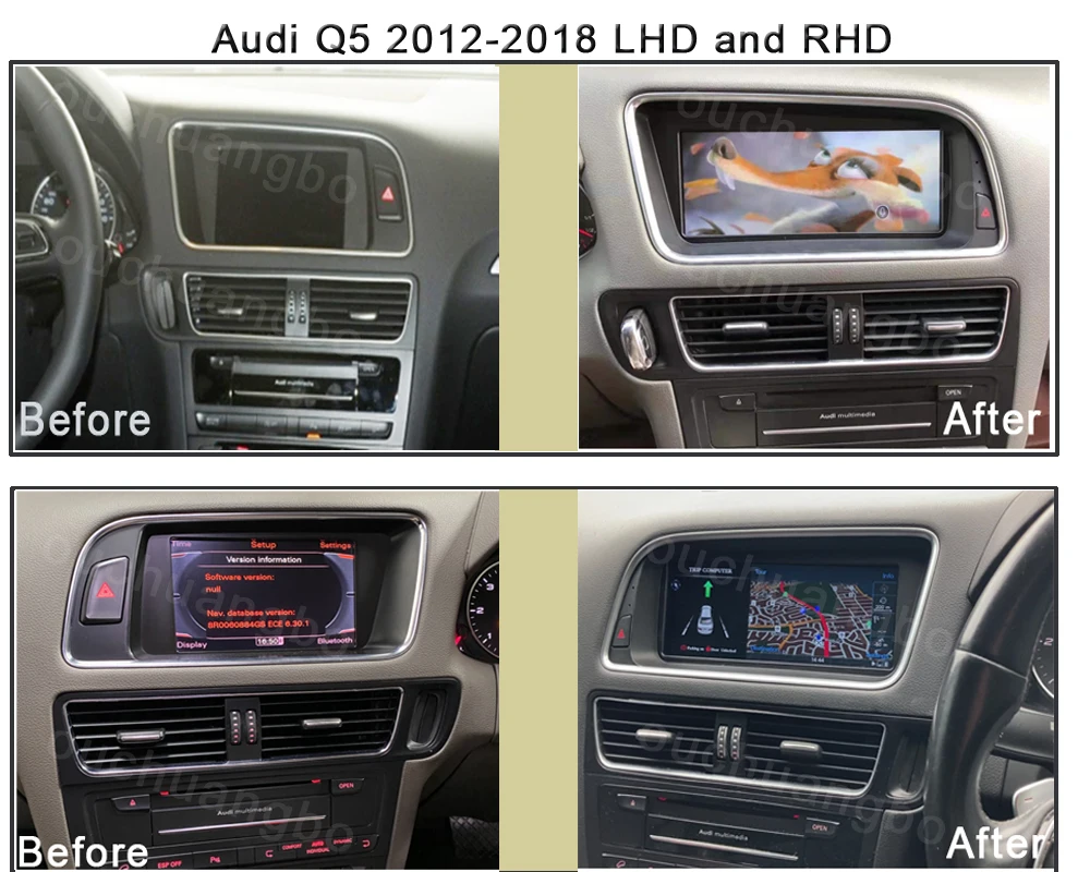 구매 Ouchuangbo 자동차 아우디 Q5 2012-2018 LHD RHD 지원 8 코어 4GB 64GB 무선 CarPlay Android 10 OS 용 올인원 Gps 라디오 오디오 플레이어