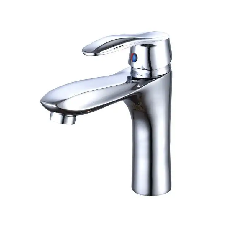 

Bathroom Basin Faucet Deck Mounted Cold and Hot Water Mixer Tap Brass Chrome Vanity Vessel Sink Crane