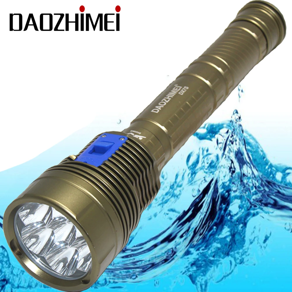 Online 8000LM XML-L2 Ha Condotto La Lampada Impermeabile Della Torcia Elettrica Di Immersione Subacquea Di Immersione Subacquea Della Torcia Elettrica 200 Metri Per La Lanterna Di Immersione Da 26650