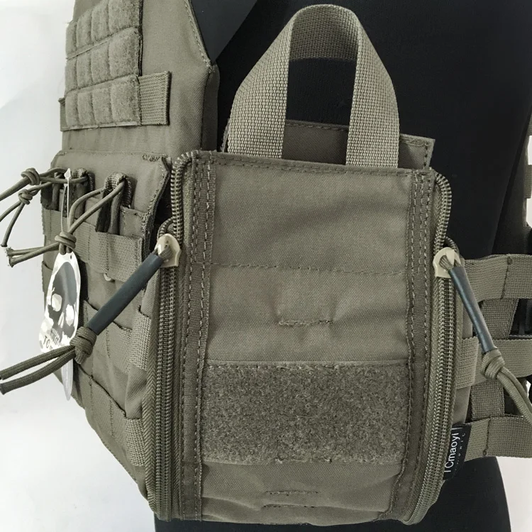 Outdoor Sports Multicam Fabric Modeling Tactical Vest Auxiliary Bag Emergency Medical Sundry Bag TC0106