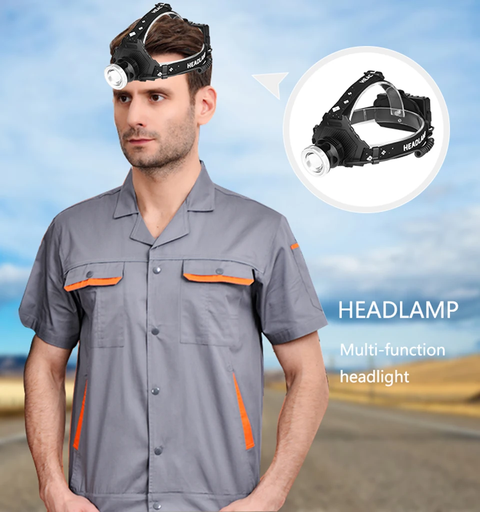 

Super Bright XHP90.2 USB Rechargeable Led Headlamp XHP70.2 Most Powerful Headlight Camping Zoomable Torch by 3*18650 battery