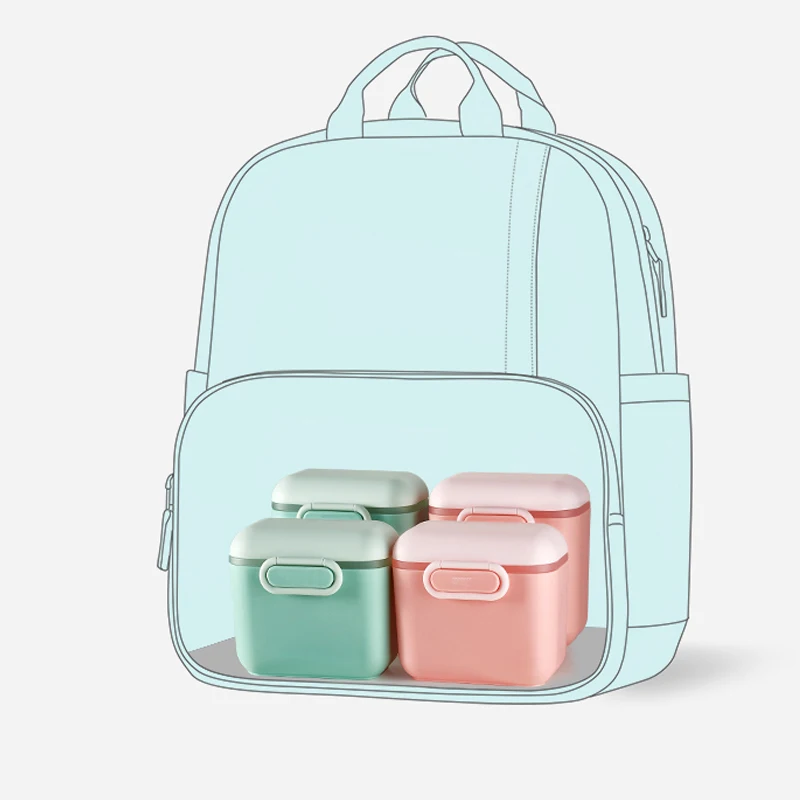 Caja port&aacute;til de viaje para leche en polvo, almacenamiento de leche en polvo extra&iacute;ble, caja de alimentaci&oacute;n para ni&ntilde;os peque&ntilde;os, 2021-2