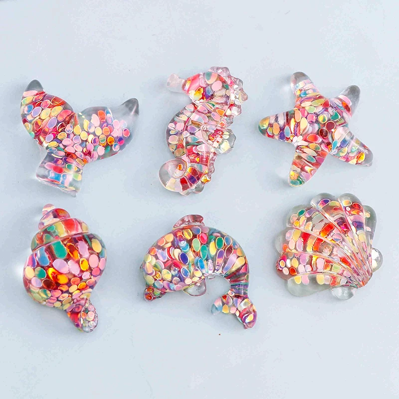 Плоский заводской полимерный альбом для скрапбукинга блестящий морской набор