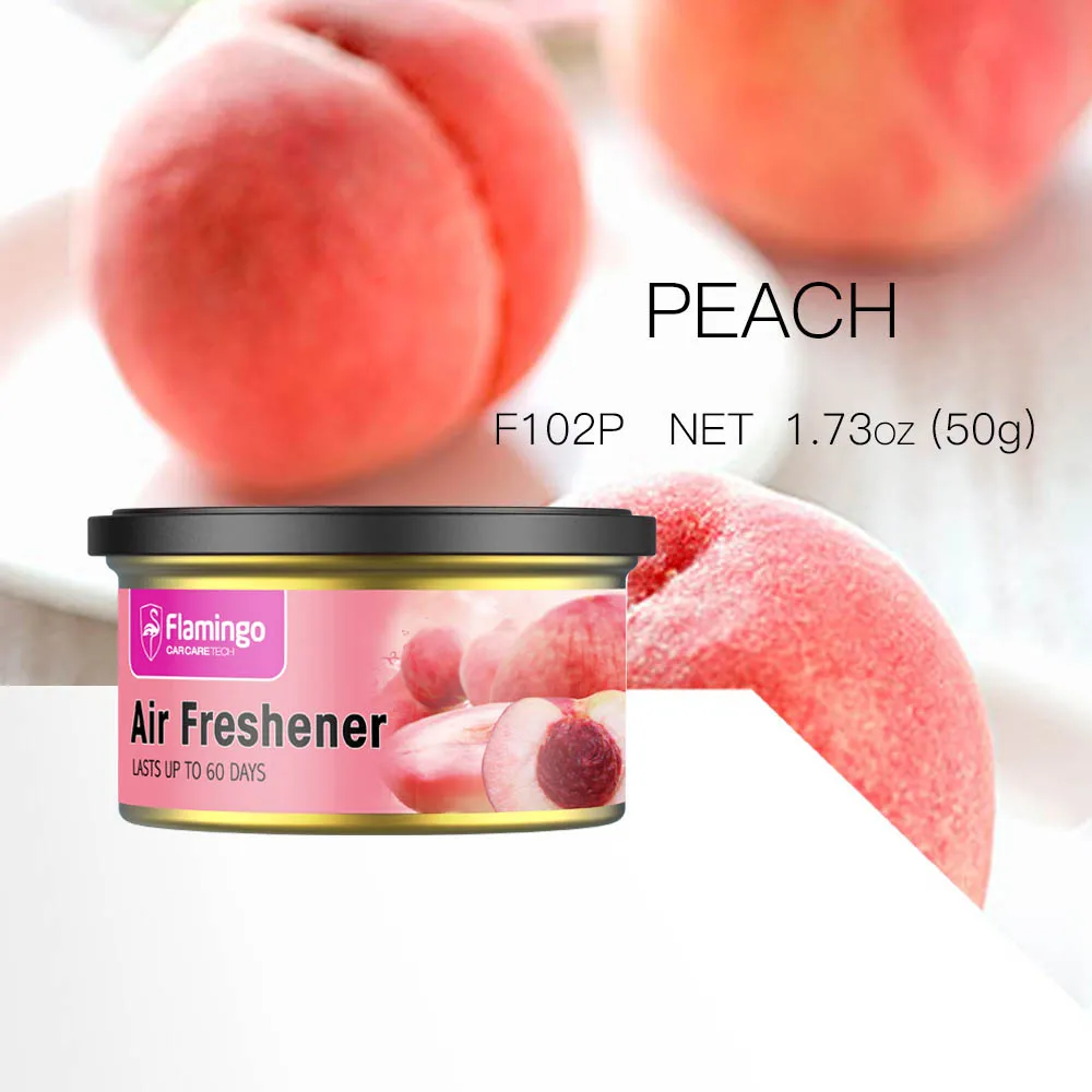 Peach 1,73 унций автомобильный освежитель воздуха для автомобиля, твердый ароматизатор, коробка, дезодорант, ванильный аромат, аксессуары для интерьера - Название цвета: Peach