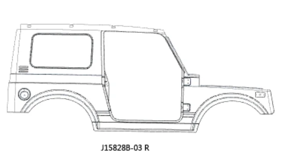 Капо SIXER 1:6 Jimny самурая J15828B 03 R правый L левый корпус shell RC Гусеничный вариант