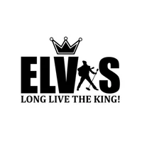 waterproof and sunscreen elvis presley long live the king pvc car sticker and decal motorcycle 15 x 10cm