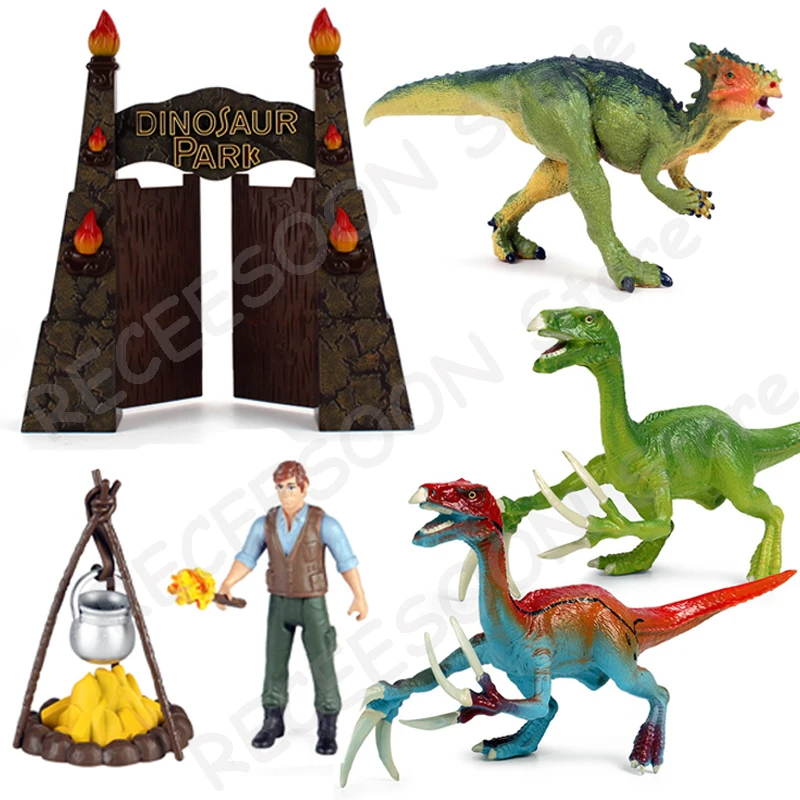 

Фигурка динозавра из парка Юрского периода, каркас для ворот, тираннозавр, экшн-фигурки, игрушки-Динозавры для мальчиков, подарки