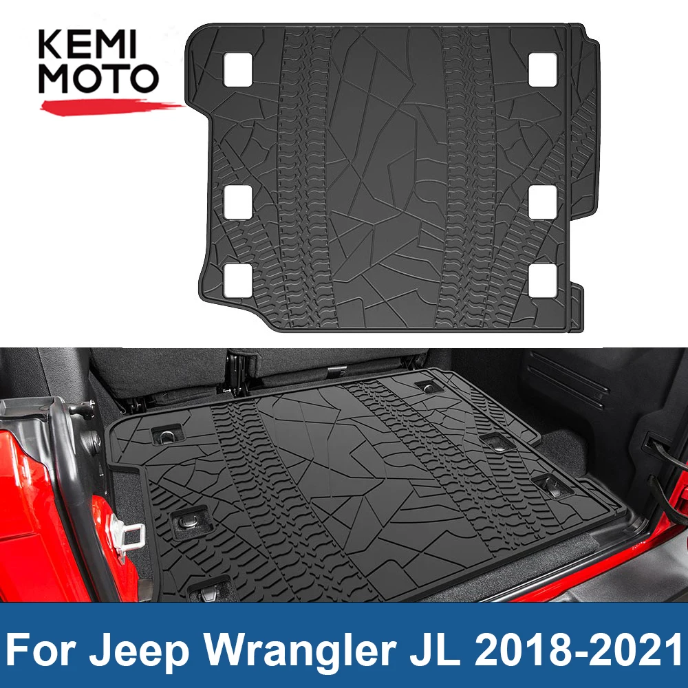 

Для Jeep Wrangler JL 2018-2021, автомобильный коврик для багажника, 4 двери, водонепроницаемый, для любой погоды, без запаха