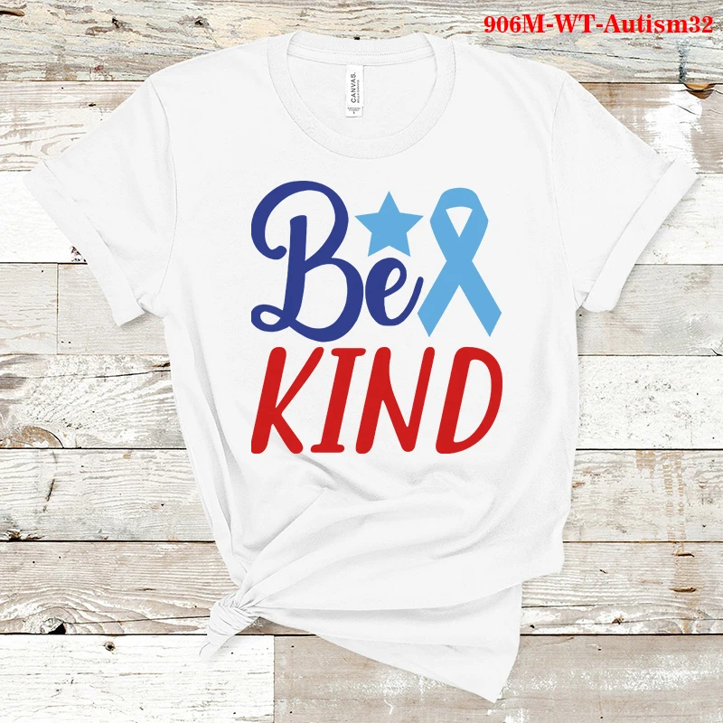 

Футболка женская в стиле Харадзюку, модная Повседневная рубашка с принтом аутизма и мира по-разному