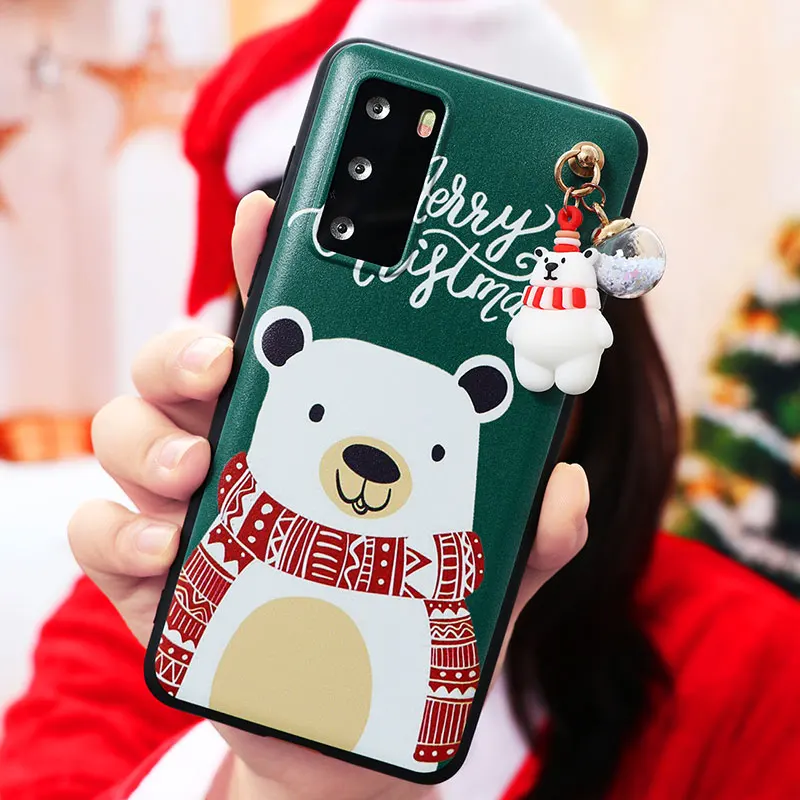 Чехол для Huawei Honor 20 10x 10i 20i 9x Lite 8x 8a 9 P30 P20 P40 E Pro Y6 P smart 2019 новогодний рождественский