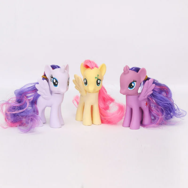 Упаковка из 6 шт. игрушки My Little Pony Комплект дружба-это чудо всех цветов радуги; платье с Сумеречной искоркой серии «редкость ПВХ фигурки Куклы