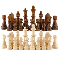 32pcs wooden chess pieces complete chessmen international word chess set chess piece entertainment accessories