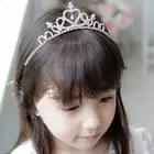 Серебряная тиара, повязка на голову для девочки, для невесты, принцессы, тиара, корона для вечеринки, повязка на голову M6k0