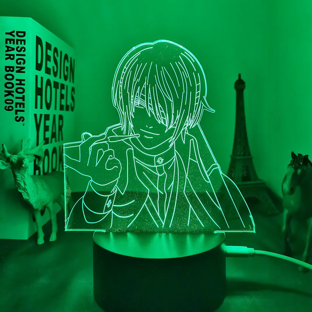 

СВЕТОДИОДНЫЙ ночник в стиле аниме Gintama Shinsuke Takasugi, декоративсветильник льник для спальни, подарок на день рождения, настольный 3d-светильник д...
