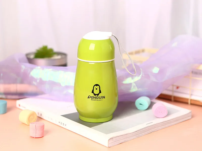 170 мл детский термос чашка термос в форме пингвина бутылка портативная легкая Вакуумная чашка из нержавеющей стали Колба кружка