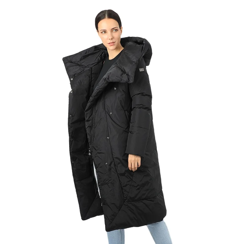 Новинка женский пуховик длинная парка женское Стеганое пальто с капюшоном