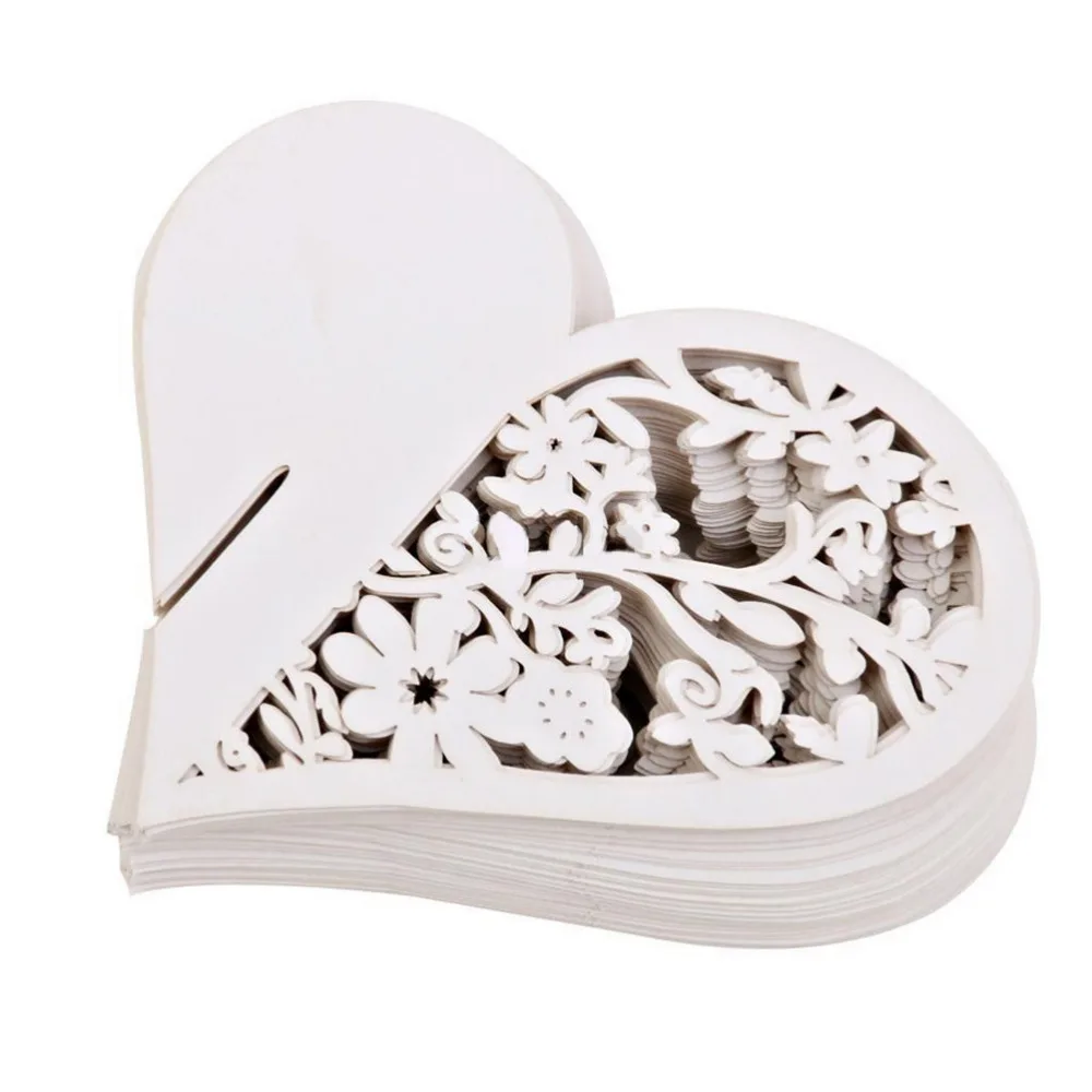 50 шт. Любовь Сердце Лазерная резка свадьба Вечеринка Стол Вино еды Имя гостей