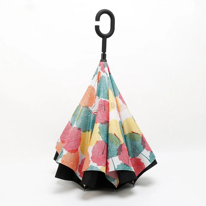 

Женский зонт, длинный складной зонтик типа C для режима «свободные руки»