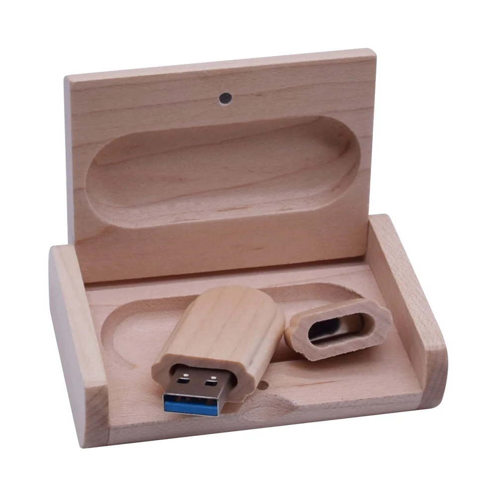 

Флэш-накопитель деревянный с коробкой, USB 3,0, 4/16/32/64/128 ГБ, 10 шт.