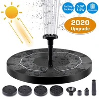 solar fountain pump floating solar panel water pump fountain kit with rechargeable battery for outdoor garden pond swimming pool