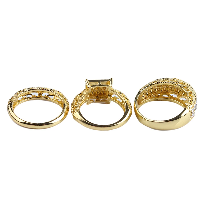 3 шт./компл. великолепные брендовые ювелирные изделия из желтого золота камень