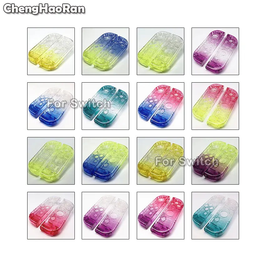 ChengHaoRan For Nintendo Switch Joy-Con Replacement L R Housing Shell Cover for NS NX Controller Clear Red Blue Green Pink Case