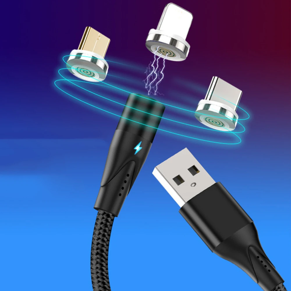 Круглый Магнитный кабель 3 А быстрая зарядка USB для iPhone зарядное устройство Micro