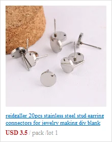 Reidgaller 20 шт. подходит 12 мм Камея кабошон серьги базовые настройки diy клип на серьги фурнитура