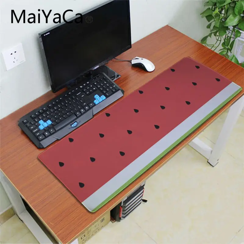 Lock Edge 30X70cm Maiyaca арбуз летняя фруктовая Подложка для Мыши игровые коврики для игровой мыши настольная клавиатура Аниме Коврик для мыши геймер Скорость версия Настольный коврик - Цвет: Lock Edge 30X70cm