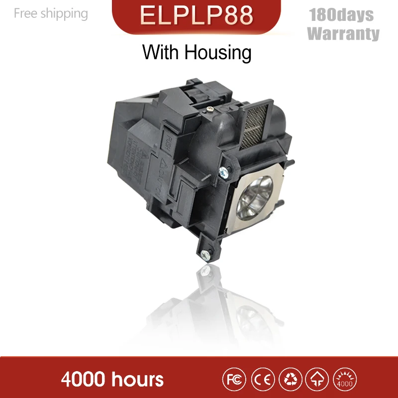 Бесплатная доставка лампы проектора ELPLP88 для EPSON EB-U32/EB-W04/EB-W29/EB-X27 EH-TW5210 с Корпус |
