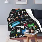 3D друзья ТВ шоу коллаж одеяло Фланелевое зимнее центральное Перк портативное Зеленое одеяло для постельных принадлежностей