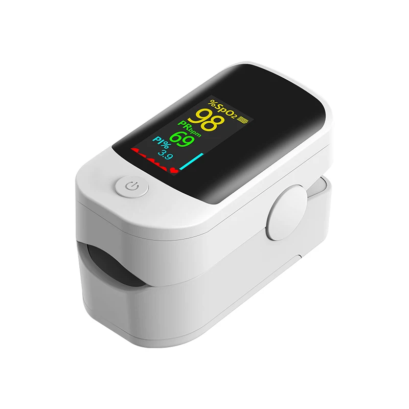 Пульсоксиметр на кончик пальца SpO2 PR RR профессиональный портативный прибор для