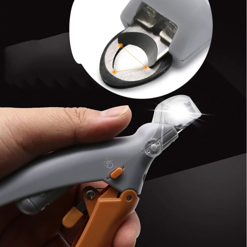 Pet Nail Grinder Dog Trimmer Cat Clippers Led Light 5X Magnifier Grooming Tool Claws товары для собак | Дом и сад